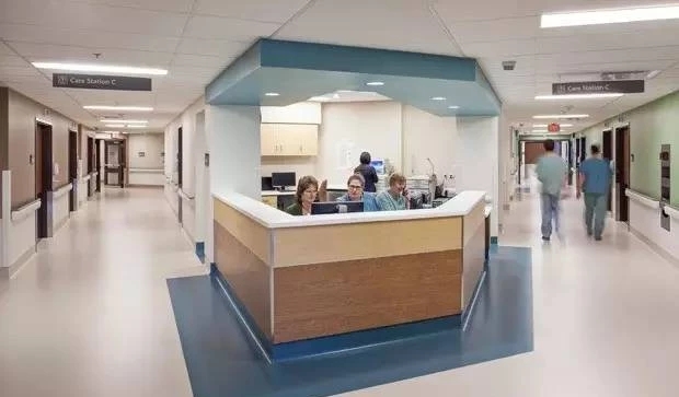 分享國外醫院彈性pvc卷材地板設計效果